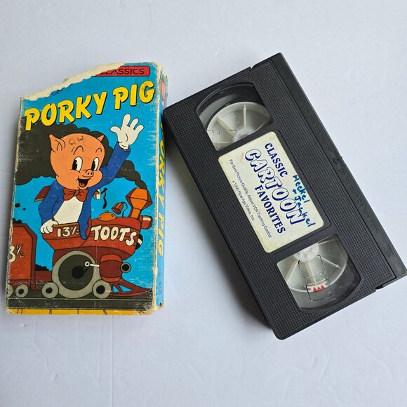 Porky Pig Cartoon Classics VHS - Porkys Railroad Notes To You Pigs In A Polka - - Picture 2 of 16